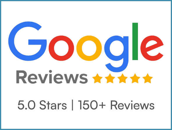 Google Reviews - 5.0 Stars from 160 plus reviews